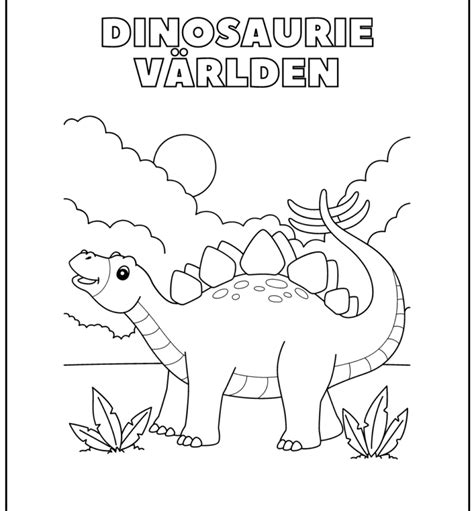 M Larbilder Med Dinosaurier Att Skriva Ut Och F Rgl Gga