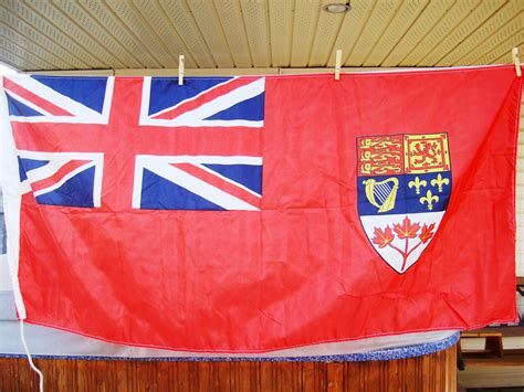 Vintage Canadian Red Ensign Flag 25 x 54 Made in Canada Scyco