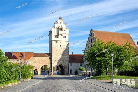 Germany Bavaria Dinkelsbühl the Nördlinger Tor Stock Photo Picture