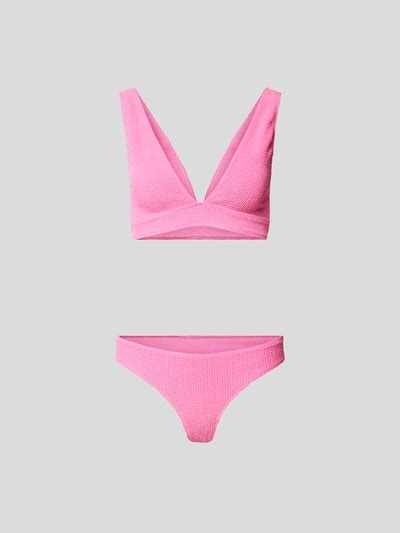 Sorbet Island Bikini Set Mit Strukturmuster Pink Online Kaufen