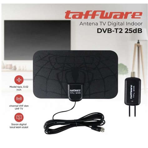 Jual Antena TV Digital Taffware Set Top Box DVB T2 High Gain 25dB With