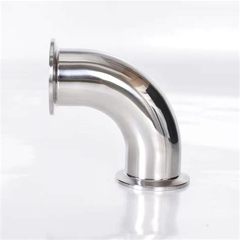 Food Grade Ss L Clamped Elbow Pipe Connector Sanitary Stainless