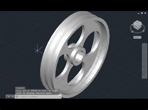 AutoCAD 3d How To Draw Belt Pulley AutoCAD Training 3D Modeling YouTube