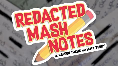 Redacted Mash Notes Episode 05 Youtube