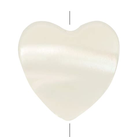 Mm Mother Of Pearl Heart Bead Natural X Perles Co