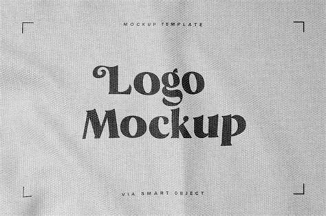 Premium Psd Fabric Print Logo Mockup