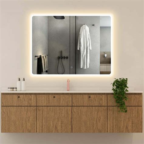 800x600mm Explosion-proof Led Bathroom Mirror With Touch Sensor ...