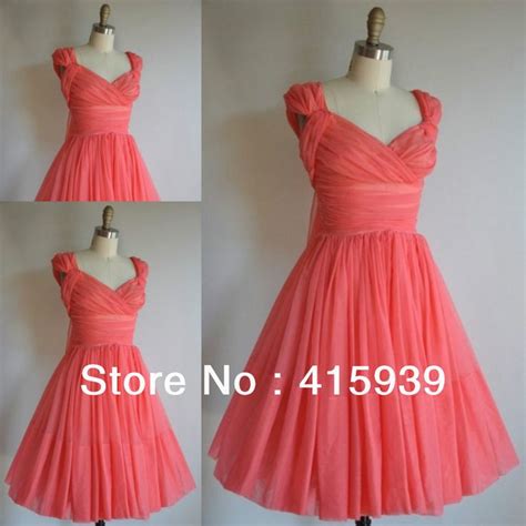 Real Photohigh Quality Short A Line Cap Sleeve Pleats Chiffon Coral