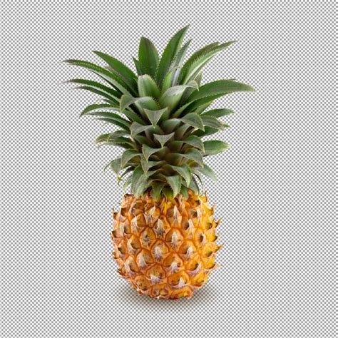 Fruit d ananas mûr isolé sur fond alpha PSD Premium