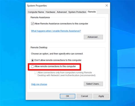 enable remote access  windows  equigasw