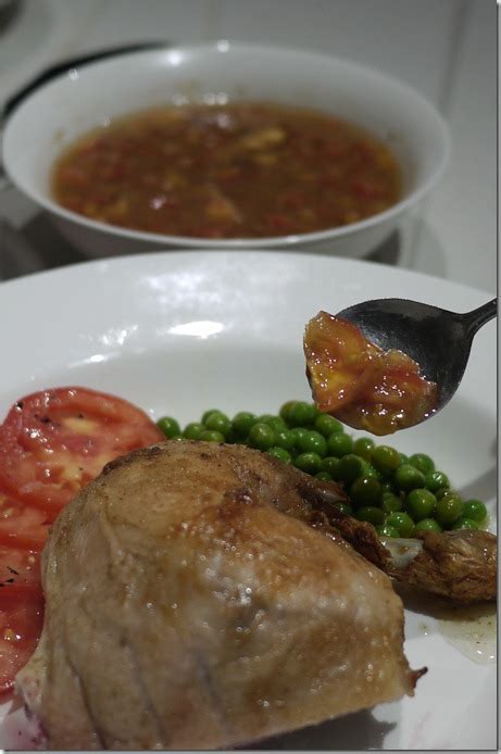 Roast Chicken With Peas And Tomato Salad Chopinandmysaucepan