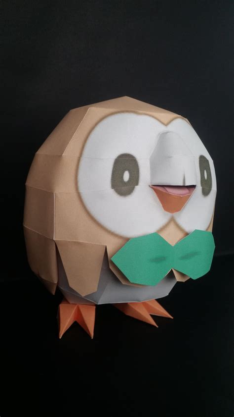 Pokemon Papercraft Rowlet By Guillermomate On Deviantart