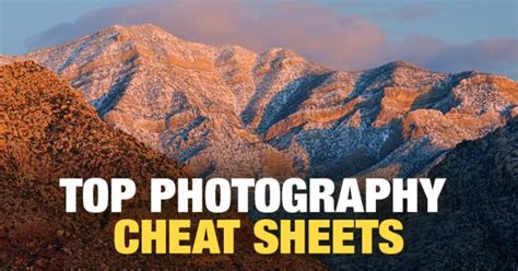 Photography Cheat Sheet Selection [Top Infographics] • PhotoTraces