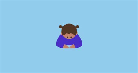 Woman Bowing Medium Skin Tone Emoji On Toss Face