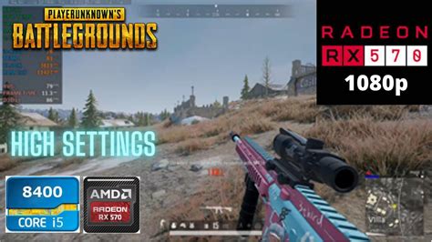 PUBG I5 8400 RX 570 4GB HIGH SETTINGS VIKENDI MAP 1080p YouTube