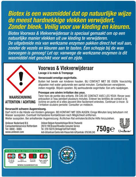 2x Biotex Blauw Voorwas 750 Gr Bol