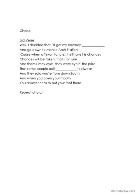 London Homesick Blues Song And Nurse English Esl Worksheets Pdf And Doc