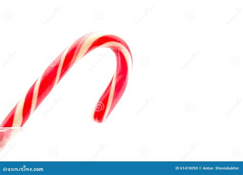 Christmas Red Candy Canes On White Stock Image Image Of Ornament