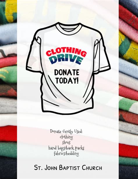 Clothing Drive Fundraiser Flyer Template Postermywall