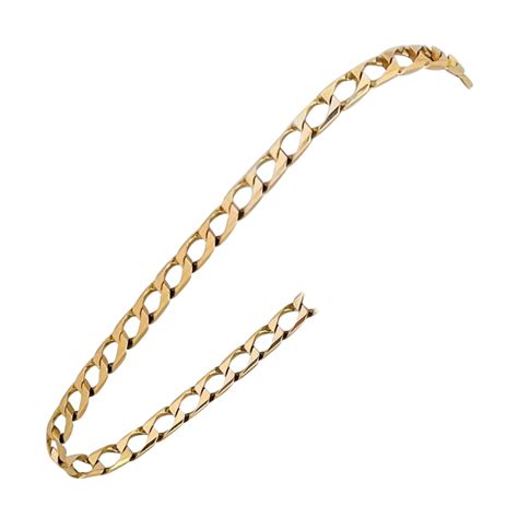 Karat Yellow Gold Hollow Milor Triple Circle Link Bracelet Italy For