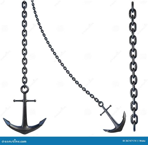 Anchors With Chain Stock Illustration Illustration Of Metal 36747174