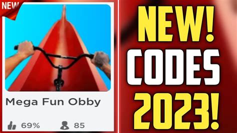 Future Codes New Roblox Mega Fun Obby Codes 2023 Youtube