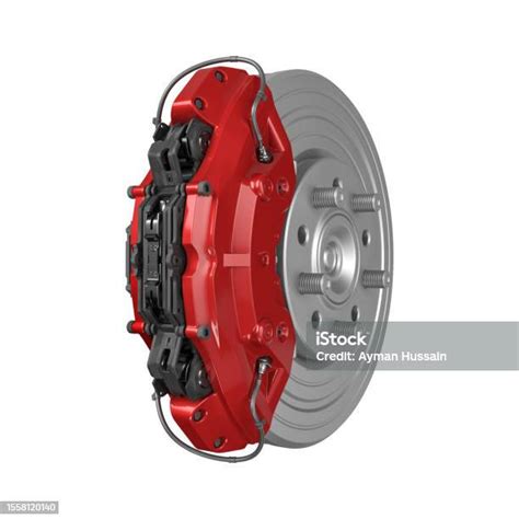 Braking System Car Brake Disk Isolated On White Background Stock Photo