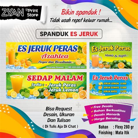 Jual SPANDUK BANNER ES JERUK PERAS Shopee Indonesia