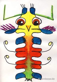 11 Kunst namensmonster Ideen kunst grundschule kunst für kinder