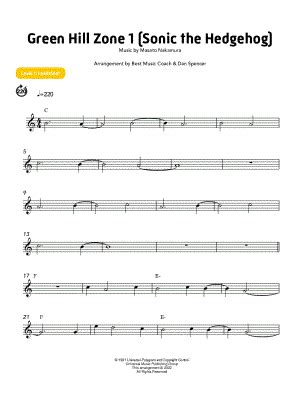 Green Hill Zone Sheet Music Arrangements Available Instantly