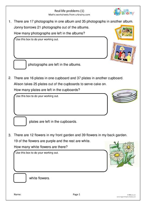 Real Life Problems 1 Reasoningproblem Solving Maths Worksheets For Year 3 Age 7 8 By