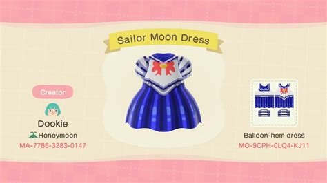 Pastel Sailor Dress Animal Crossing New Horizons Custom Design