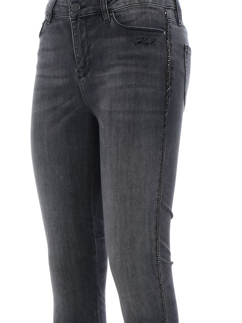 Jeans Skinny Karl Lagerfeld Jean Skinny Gris Fonc W