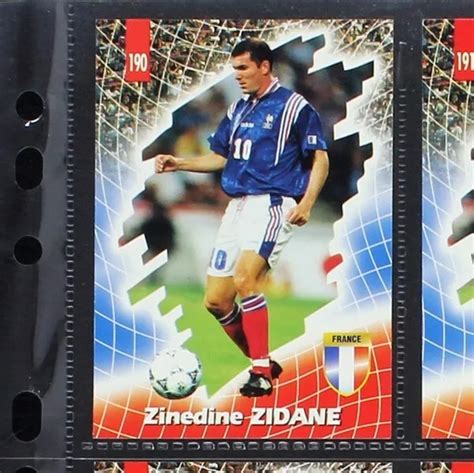 Carte Panini Foot Num Ro Zinedine Zidane De Quipe De France