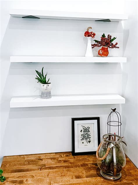 White Solid Wood Floating Shelves White Floating Shelves - Etsy