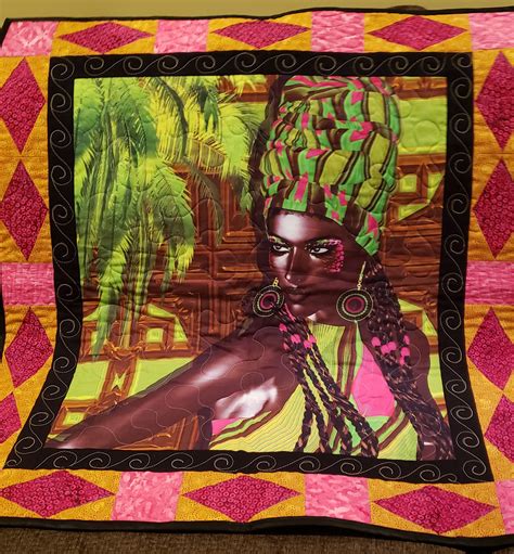 African Queen Wall Hanging Handmade African Art Quilt Etsy