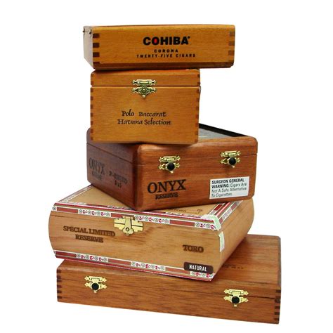 Classic Empty Cigar Boxes 5 Pack