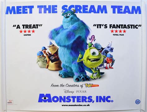 Monsters Inc Teaser Advance Version Original Movie Poster