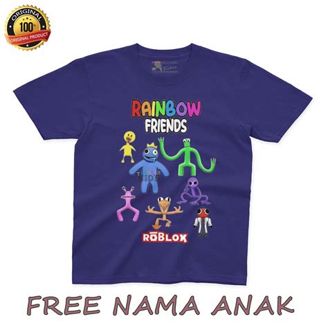 Jual Baju Anak Kaos Atasan Anak Rainbow Friends X Roblox Bahan Cottun