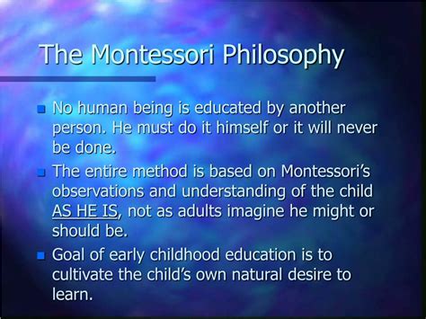 Ppt The Philosophy Of Montessori Powerpoint Presentation Free Download Id 423994