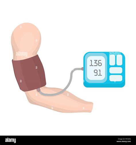 Measurement Of Blood Pressure With A Tonometer Medicine Single Icon In