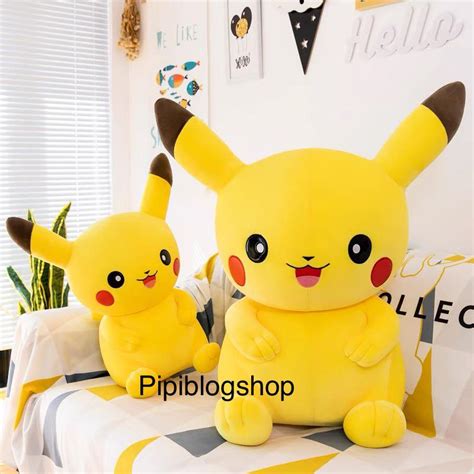 Thú Nhồi Bông Pikachu Lông Siêu Mịn 40cm 60cm 90cm 1m1 Shop Gấu