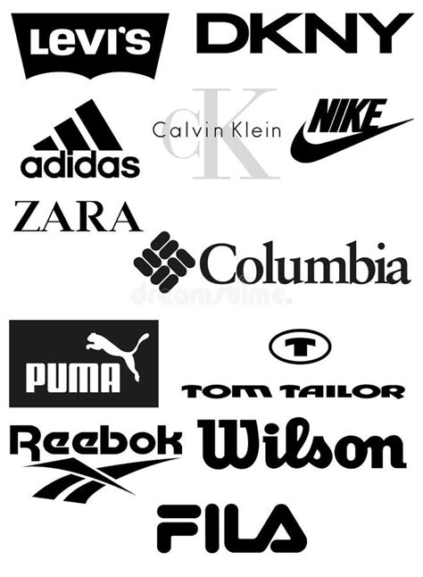 Top Clothing Brands Logos Set Of Most Popular Logo Nike Adidas