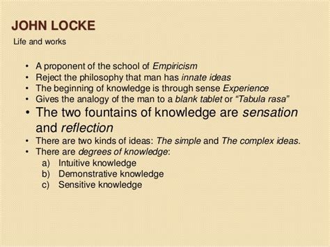 John Locke philosophy of man