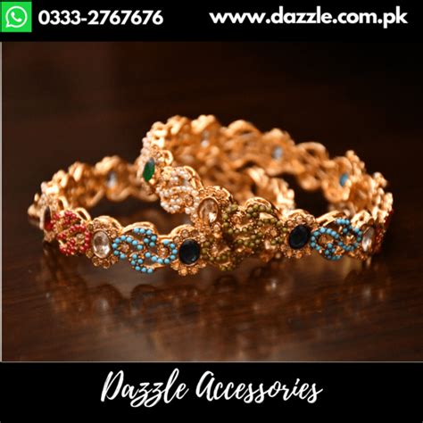 Multi Color No Ratan Gold Plated Bangles Dazzle Accessories