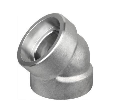 ASME B16 11 Forged Stainless Steel 45 Degree Socket Weld Sw Elbow