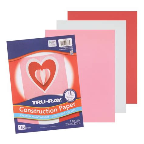 Tru Ray Construction Paper Valentine Assortment 9 X 12 150 Sheets Pacon Creative Products