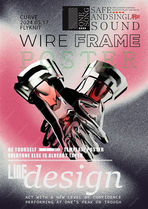 Premium PSD | Poster Trend urban with grainy texture