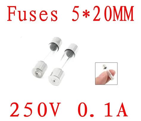 5 20MM Fuses 0 1A Fast Quick Blow Glass Tube Fuse Kit 250V 0 1A 100pcs