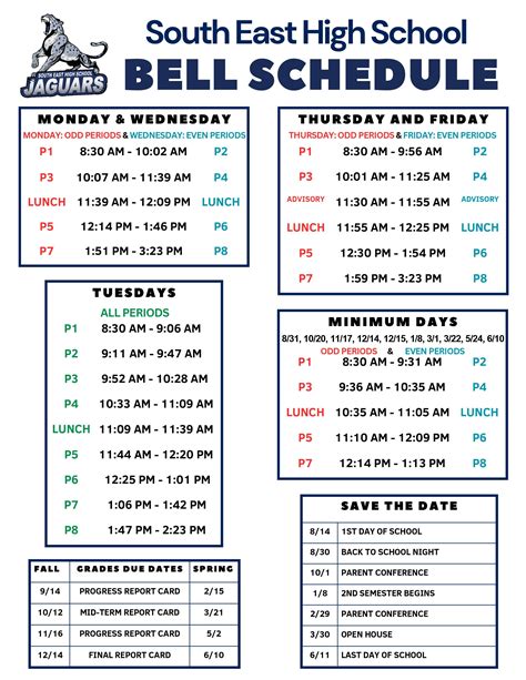 Bell Schedule About Us South East Senior High